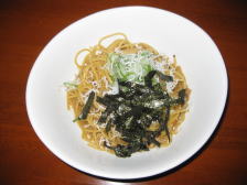 じゃこと九条ねぎの和風おろしスパゲティ